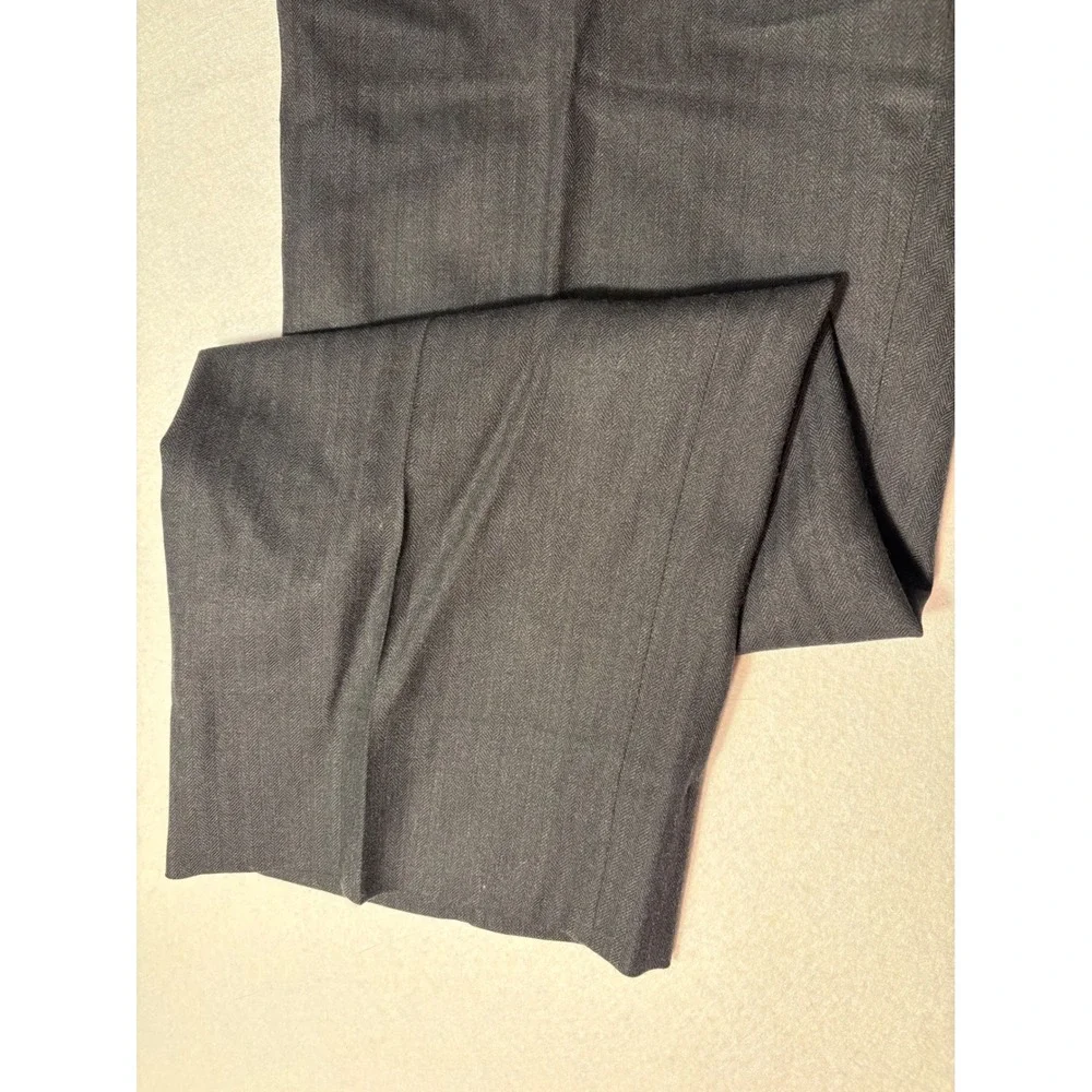 Brooks Brothers 346 Men Wool Stretch Dress Pants 32x29 Gray Herringbone Straight